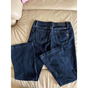 Miss Me size 28 mid rise wide leg dark wash jeans